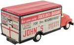 JOHN'S BARGAIN STORES VAN TRUCK JAPAN FRICTION TIN TRUCK.