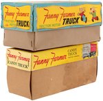 FANNY FARMER CANDY JAPAN FRICTION TIN TRUCK PAIR IN BOXES.