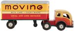 MOVING VAN JAPAN FRICTION TIN TRUCK AND TRAILER IN BOX.