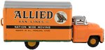 ALLIED VAN LINES VAN TRUCK JAPAN FRICTION TIN TRUCK IN BOX.