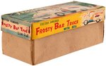 YONEYA FROSTY BAR TRUCK WITH BELL JAPAN FRICTION TIN TRUCK IN BOX.