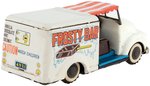 YONEYA FROSTY BAR TRUCK WITH BELL JAPAN FRICTION TIN TRUCK IN BOX.