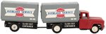 DOUBLE VAN TRUCK POWER JAPAN FRICTION DUAL TRAILERS W/SLIDE-OUT CONTAINERS IN BOX.