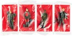 G.I. JOE: A REAL AMERICAN HERO - MAIL-AWAY RED BACK CARD FIGURE LOT OF SIX FIGURES IN BAGS.