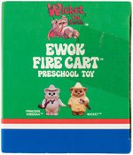 STAR WARS: RETURN OF THE JEDI/WICKET THE EWOK - EWOK FIRE CART FACTORY-SEALED KENNER PRESCHOOL TOY.