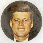 JOHN KENNEDY BUTTON MADE DURING 1960 CAMPAIGN FOR EMPLOYEES OF BUTTON MAKING COMPANY BASTIAN BROS. ROCHESTER, NY.
