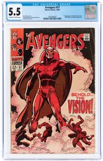 AVENGERS #57 OCTOBER 1968 CGC 5.5 FINE- (FIRST SILVER AGE VISION).