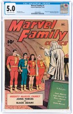 MARVEL FAMILY #1 DECEMBER 1945 CGC 5.0 VG/FINE (FIRST BLACK ADAM).