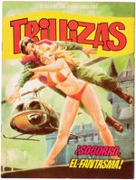 TRILLIZAS #6 SPANISH ADULT COMIC MAGAZINE COVER ORIGINAL ART.