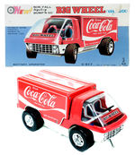 "BATTERY OPERATED COCA-COLA BIG WHEEL VAN TRUCK."