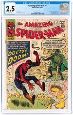 AMAZING SPIDER-MAN #5 OCTOBER 1963 CGC 2.5 GOOD+.