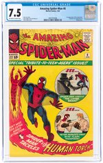 AMAZING SPIDER-MAN #8 JANUARY 1964 CGC 7.5 VF- (FIRST LIVING BRAIN).