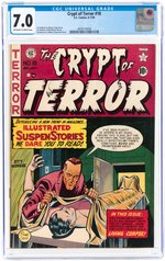 CRYPT OF TERROR #18 JUNE-JULY 1950 CGC 7.0 FINE/VF.