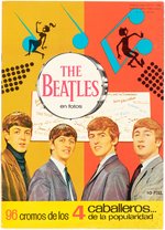 THE BEATLES SPANISH CARD ALBUM WITH COMPLETE CARD SET AND CARD PACKS.