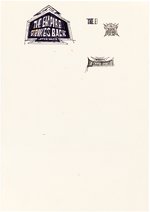 RALPH McQUARRIE STAR WARS: THE EMPIRE STRIKES BACK TITLE LOGO ORIGINAL ART SKETCHES.