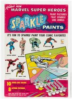 KENNER'S MARVEL SUPER HEROES SPARKLE PAINTS FACTORY-SEALED BOXED SET (RARE LARGE VARIETY) AFA 85 NM+.