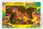 TEENAGE MUTANT NINJA TURTLES CAVE-TURTLE 2-PACK DON W/TRIPPY TYRANNOSAURUS AFA 70 EX+.