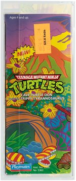 TEENAGE MUTANT NINJA TURTLES CAVE-TURTLE 2-PACK DON W/TRIPPY TYRANNOSAURUS AFA 70 EX+.