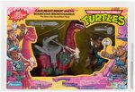 TEENAGE MUTANT NINJA TURTLES CAVE-TURTLE 2-PACK BEBOP W/BODACIOUS BRONTOSAURUS AFA 75 EX+/NM.