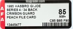 G.I. JOE: A REAL AMERICAN HERO - CRIMSON GUARD SERIES 4/34 BACK AFA 85 NM+.