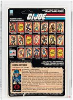 G.I. JOE: A REAL AMERICAN HERO - COBRA OFFICER SERIES 2/20 BACK AFA 80+ NM (RARE EXPLOSION BACK -  POP 1 OF 1).