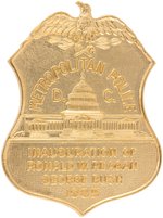 REAGAN & BUSH 1985 INAUGURAL OFFICIAL METRO D.C. POLICE BADGE.