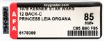 STAR WARS - PRINCESS LEIA ORGANA 12 BACK-C AFA 85 NM+.