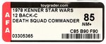 STAR WARS - DEATH SQUAD COMMANDER 12 BACK-C AFA 85 NM+.