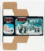 STAR WARS: REVENGE OF THE JEDI MTV-7 MULTI-TERRAIN VEHICLE BOX FLAT AFA 75 EX+/NM.