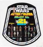 STAR WARS "COLLECT ALL 21" ACTION FIGURES 1979 BELL HANGER ADVERTISING STORE DISPLAY SIGN AFA 85+ NM+.