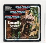 PALITOY STAR WARS: THE POWER OF THE FORCE - SECURITY SCOUT TRI-LOGO AFA 75 EX+/NM.