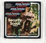 PALITOY STAR WARS: THE POWER OF THE FORCE - SECURITY SCOUT TRI-LOGO AFA 75 EX+/NM.