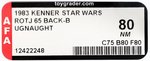 STAR WARS: RETURN OF THE JEDI - UGNAUGHT 65 BACK-B AFA 80 NM (CLEAR BLISTER).