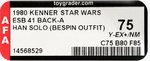 STAR WARS: THE EMPIRE STRIKES BACK - HAN SOLO (BESPIN OUTFIT) 41 BACK-A AFA 75 Y-EX+/NM.