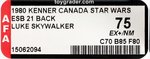 STAR WARS: THE EMPIRE STRIKES BACK - LUKE SKYWALKER 21 BACK AFA 75 EX+/NM (KENNER CANADA).
