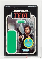 STAR WARS: REVENGE OF THE JEDI - HAN SOLO PROOF CARD AFA 80 NM.