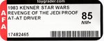 STAR WARS: REVENGE OF THE JEDI - AT-AT DRIVER PROOF CARD AFA 85 NM+.