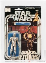 STAR WARS - C-3PO GDE LOGO 12 BACK-D AFA 75 EX+/NM (KENNER CANADA).