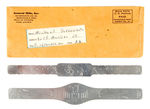 THE LONE RANGER'S TONTO SET OF TWO METAL BRACELETS WITH MAILER.