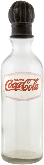 "DRINK COCA-COLA" GLASS SYRUP BOTTLE.