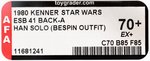 STAR WARS: THE EMPIRE STRIKES BACK - HAN SOLO (BESPIN OUTFIT) 41 BACK-A AFA 70+ EX+.