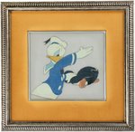 DONALD'S PENGUIN FRAMED DONALD DUCK ANIMATION CEL DISPLAY.