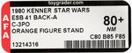 STAR WARS: THE EMPIRE STRIKES BACK - SEE-THREEPIO (C-3PO) 41 BACK-A AFA 80+ NM (ORANGE FIGURE STAND).