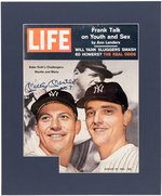 MICKEY MANTLE (HOF) SIGNED LIFE MAGAZINE DISPLAY.