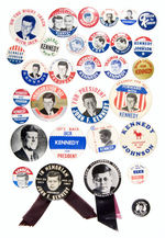 JOHN F. KENNEDY 1960 CAMPAIGN COLLECTION WITH THREE MEMORIALS.