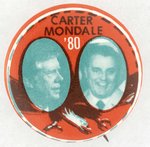 "CARTER/MONDALE/'80" SWOOPING EAGLE JUGATE BUTTON.