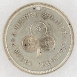 "WINFIELD S. HANCOCK" SCARCE SILVERED BRASS TOKEN DeWITT 1880-3.