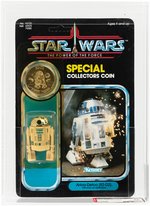 STAR WARS: THE POWER OF THE FORCE - ARTOO-DETOO (R2-D2) POP-UP LIGHTSABER 92 BACK AFA 85 Y-NM+.