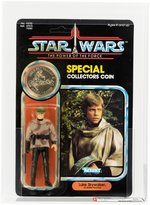 STAR WARS: THE POWER OF THE FORCE - LUKE SKYWALKER (BATTLE PONCHO) 92 BACK AFA 80 Y-NM.