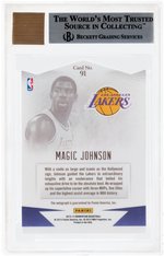 2012-13 MOMENTUM AUTOGRAPHS FORCE #91 MAGIC JOHNSON (HOF) BGS 9 MINT WITH 10 AUTOGRAPH (1/5).